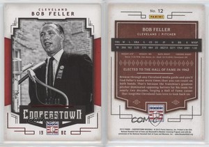 2015 Panini Cooperstown HOF Chronicles Red /35 Bob Feller #12 HOF