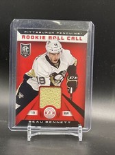 2013-14 Totally Certified Roll Call Red Jersey Beau Bennett Pittsburgh Penguins