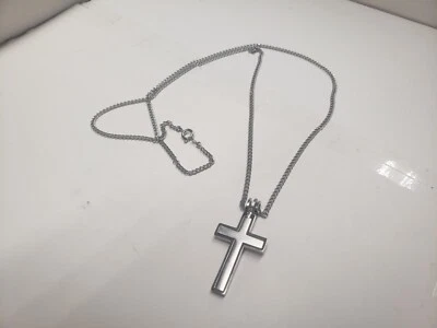 Collar colgante cruz acero inoxidable bahía de Boston para hombre Foto 1 de 4