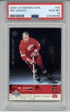 2002 UPPER DECK SUPERSTARS MR. HOCKEY #81 GORDIE HOWE RED WINGS PSA 10 LOW POP