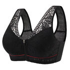 Plus Size Front Close Bra Lace T Back Brassiere Underwire Sport Bras Breathable
