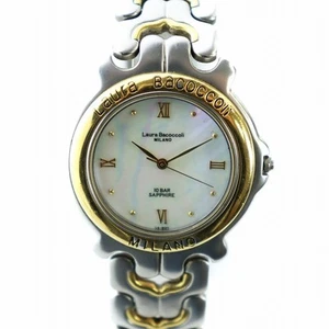 Laura Bacoccoli Watches Quartz Shell Dial Logo Roman Silver Gold Gy18 /Mq Men'S - Picture 1 of 6