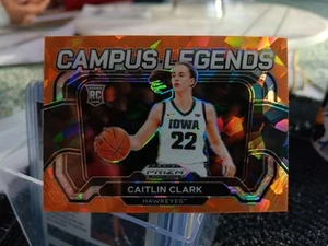 2024 Panini Prizm Draft Picks #5 Caitlin Clark Campus Legends Prizms Orange Ice - Picture 1 of 3