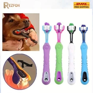 Hunde Katzen Zahnbürste 360° Dentalpflege Tier Zahnpflege Bürste Haustier - Bild 1 von 3