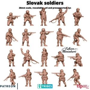 WWII Slovak Infantry Squad (10 models) Various Scales Historical Wargaming - Picture 1 of 8