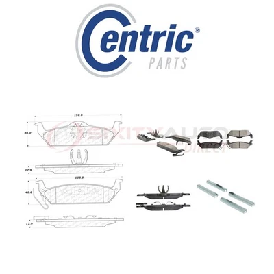 Centric Fleet Disc Brake Pads w Hardware for 2004-2011 Ford F-150 3.7L 4.2L ps Foto 1 de 4