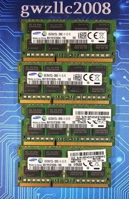 32GB (4x8GB) PC3L-12800s DDR3-1600MHz 2Rx8 Non-ECC Samsung M471B1G73EB0-YK0 #A59 - Image 1 of 2