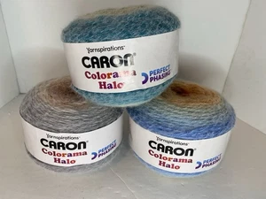 Caron Colorama Halo Perfect Phasing Yarn Lot Of 3 Different Colors 481 Yds Each - Picture 1 of 7