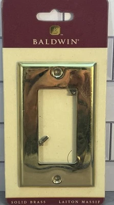Baldwin Solid Brass Single GFCI Switch Plate #4754-030 - New - Image 1 of 2