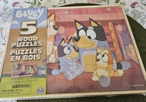 Bluey Puzzle Set Of 5 Puzzles New In Box BLUEY Era BLUEY Gift Set Bingo - Picture 1 of 3
