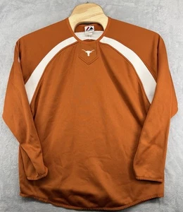 VTG Majestic Texas Longhorns Baseball Therma Base Pullover Warm Up Men’s 26x30 - Picture 1 of 7