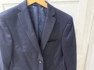 Boys 16 Lauren Ralph Lauren Blue Blazer Jacket Lined Great Shape Shield Buttons - Picture 1 of 9