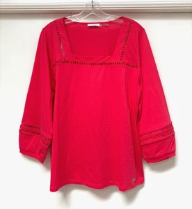 CALVIN KLEIN - WOMEN'S M - WATERMELON - Blouse Shirt Top New - Picture 1 of 5
