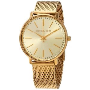 Nuevo con etiquetas Reloj Michael Kors para mujer MK4339 Pyper cuarzo cristal esfera dorada 38 mm - Imagen 1 de 4