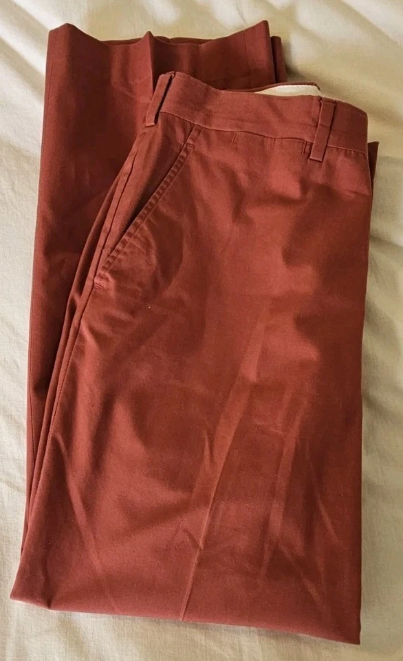 Винтажный 1980-х Brooks Bros плоский переднее платье брюки мужской размер 32 x 29 сделано в США  - Изображение 1 из 4