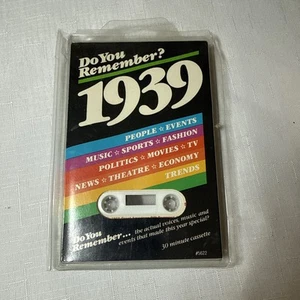 1939 Do You Remember Cassette 30 Minutes Actual Voices Music Special Events NEW - Picture 1 of 8