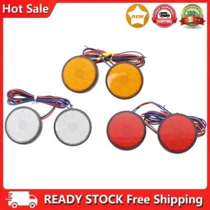 2x Round LED Motorcycle Rear Brake Indicators, Truck Side Marker Lights - Picture 1 of 10