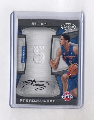 Austin Daye 2009-10 Certified Jersey Auto RC Rookie #25/25 Pistons - Image 1 of 2