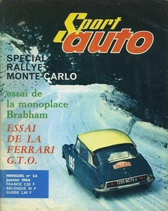 SPORT AUTO n°24 01/1964 MONTE CARLO FERRARI GTO BRABHAM F2 & F3 AVEC ENCART - Imagen 1 de 1