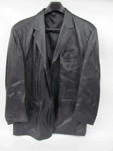 J Ferrar Soft Black Leather Jacket Sportscoat Blazer Men’s Western Cowboy XL - Picture 1 of 3