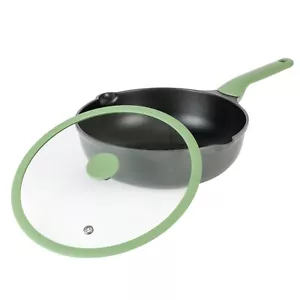Kenmore Theodore 13-Inch Cast Aluminum Saute Pan w/ Lid & Induction Base - Picture 1 of 5
