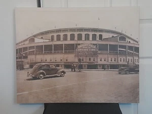 CLEARANCE - Vintage Wrigley Field Photo canvas wall hanging - Picture 1 of 3