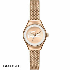 Lacoste 2000875 Valencia Mini white rose gold Stainless Steel Women's Watch NEW