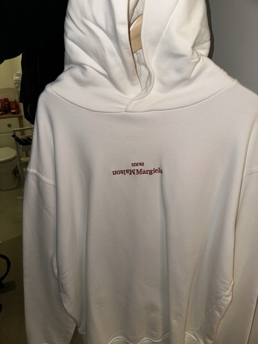 Felpa con cappuccio Maison Margiela bianca rrp £650