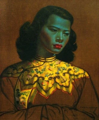 Tretchikoff 'La chica china' original enmarcado estampado grande años 60 vintage Foto 1 de 4