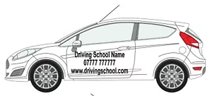 Kit de pegatinas de vinilo para coche escuela de conducción instructor, letreros escritura publicidad - Imagen 1 de 3