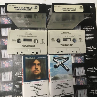 Mike Oldfield Tubular Bells & Ommadawn редкая ранняя пресса США с боковыми наклейками - Изображение 1 из 4