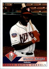 1998 Cedar Rapids Kernels Team Issue #14 Marcus Knight Pembroke Pines Florida FL