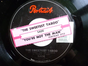 SADE 45 RPM 7" VINYL - The Sweetest Taboo W/TITLE STRIP - Picture 1 of 1