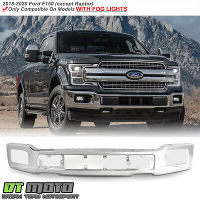 2018-2020 Ford F150 Pickup Chrome Steel Front Bumper Face Bar W/Fog Lights Hole • 375.86$
