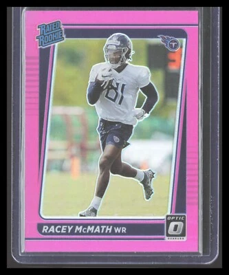 2021 Donruss RACEY MCMATH Optic Preview Pink Rated Rookie #P-316 RC Titans KDTF - Image 1 of 2