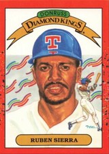 1990 Donruss Diamond Kings Ruben Sierra Texas Rangers #3