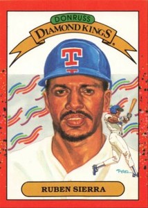 1990 Donruss Diamond Kings Ruben Sierra Texas Rangers #3