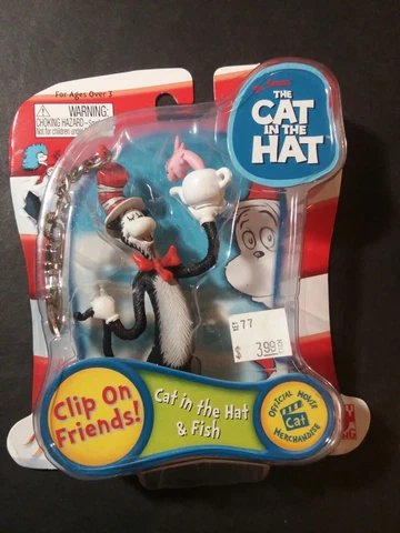 CAT IN THE HAT & FISH - CLIP-ON FRIENDS - Dr. Seuss BACKPACK Figure  2003 Cover