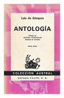 DE GONGORA Y ARGOTE, LUIS ; MARICHALAR, ANTONIO Antologia 1976 Paperback