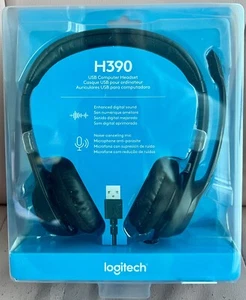 logitech H390 Over-Ear Noise-Canceling Headset Mic USB-A NEW IN BOX SEALED - Picture 1 of 2