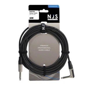 NJS Neutrik 6,35 mm rechtwinkliges Mono Klinke Gitarren-Audiokabel 6 m - Bild 1 von 6