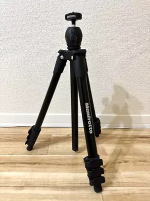 Manfrotto COMPACT MKCOMPACTLT-BK light tripod kit aluminum 4-stage Excellent F/S - Image 1 of 4