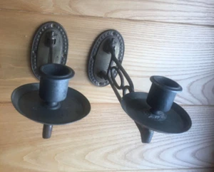 2 Kerzenhalter schwenkbar Klavierleuchte, Wandleuchte, Messing, Art Deco - Bild 1 von 6