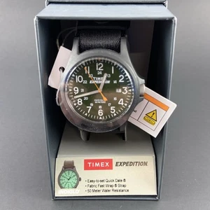 Reloj Timex Expedition Hombre Cara Verde Tela Negra Correa Rápida TW4B00100WX - Imagen 1 de 5