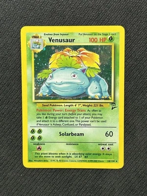 Venusaur 18/130 Base Set 2 Holo Rare Pokemon Card - Image 1 of 2