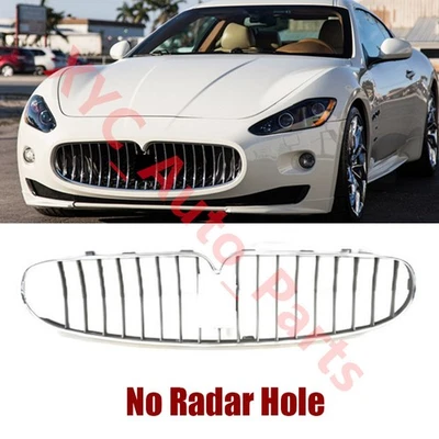 ✨ Parrilla de capó de parachoques delantero completamente cromada para Maserati GranTurismo GT 2008-2017 Foto 1 de 4