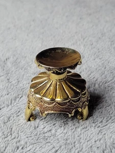 Vintage House of Faberge 3 Fuß goldfarben Ei Ständer Sockel nummeriert - Bild 1 von 3