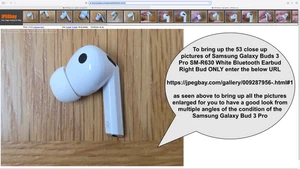 Samsung Galaxy Buds 3 Pro SM-R630 White Bluetooth Earbud Right Bud ONLY (07) - Picture 1 of 24