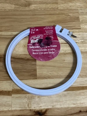 Vintage Susan Bates 14399 Plastic Embroidery Hoop & Frame White 5” New OLD STOCK - Image 1 of 2