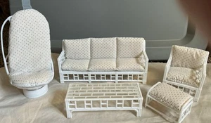 Multi-Toys Corp 1985 Barbie Doll Patio Furniture Set with Cushions - Picture 1 of 6